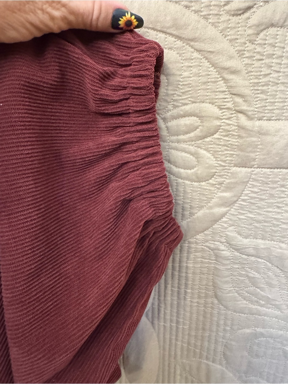 Burgundy Corduroy Bib Overall/Jumpsuit - Picture 4 of 9